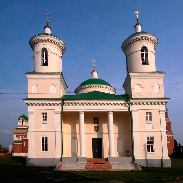 Троекуровский Дмитриевский Иларионовский женский монастырь. Церковь Димитрия Солунского, Троекурово (Лебедянский район, Липецкая область). фасады