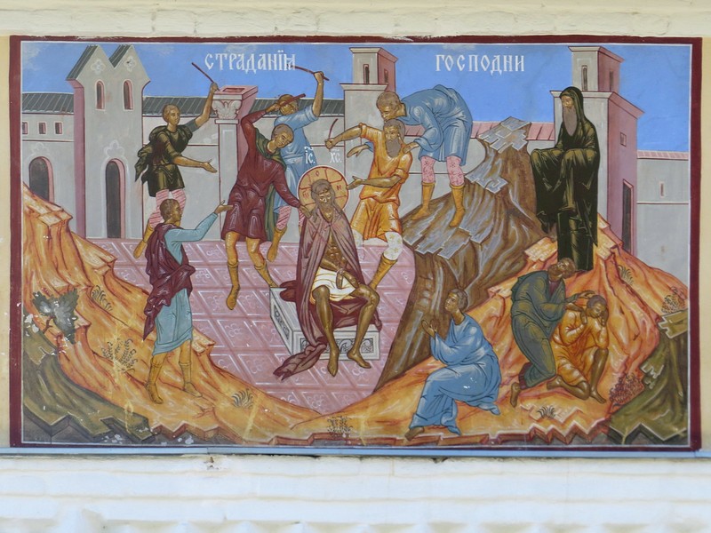 Церковь Воскресения Христова, Бурмакино, село (Некрасовский район, Ярославская область). дополнительная информация, Росписи на северном фасаде