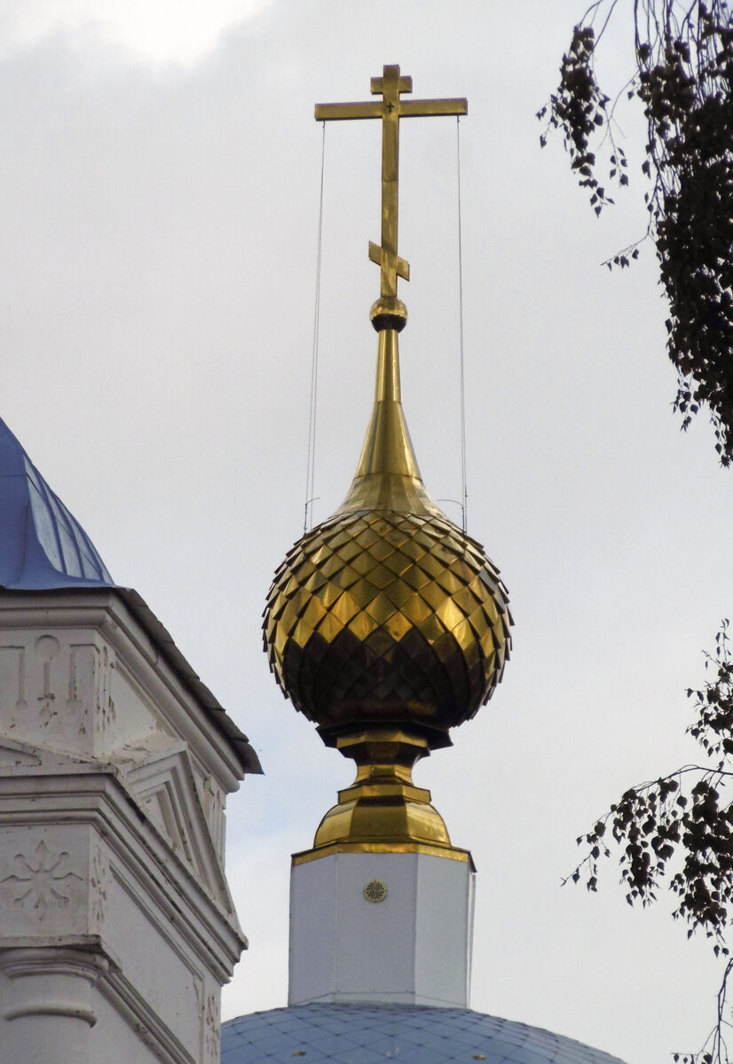 Церковь Покрова Пресвятой Богородицы, Городец (Городецкий район, Нижегородская область). архитектурные детали,  Завершение храмового объема церкви