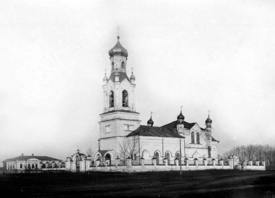 Церковь Усекновения главы Иоанна Предтечи, Крестовское (Шадринский район и г. Шадринск, Курганская область). архивная фотография, Старинное фото из архивов Шадринской епархии