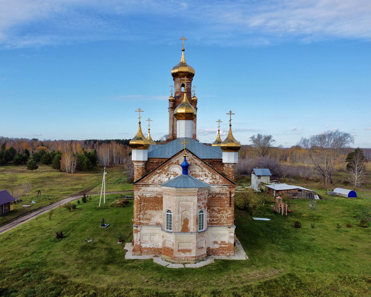 Церковь Усекновения главы Иоанна Предтечи, Крестовское (Шадринский район и г. Шадринск, Курганская область). фасады, Вид свостока
