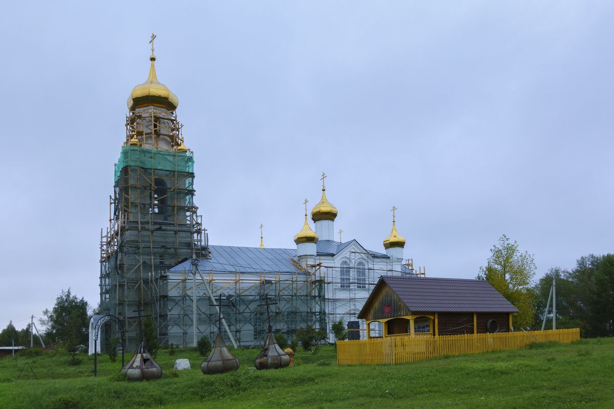 Реставрация, документальные фотографии. Церковь Усекновения главы Иоанна Предтечи, Крестовское (Шадринский район и г. Шадринск, Курганская область)