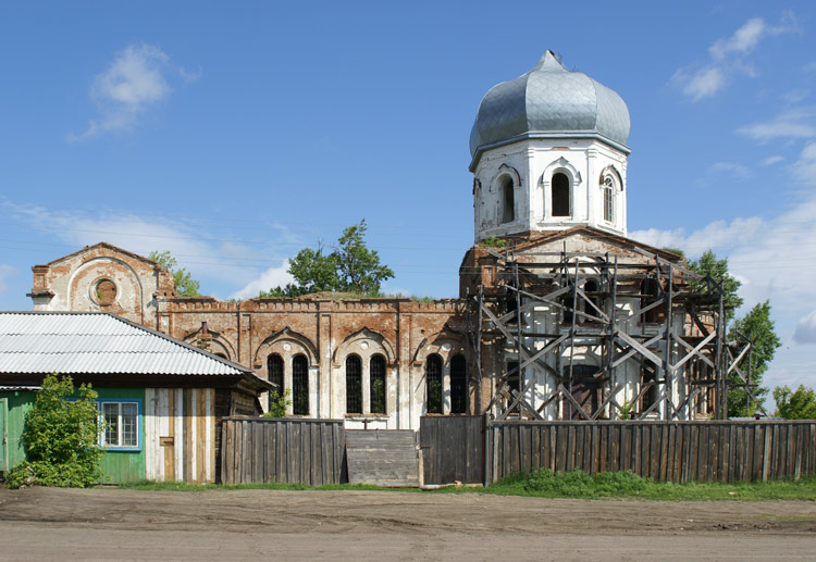 Церковь Покрова Пресвятой Богородицы, Камышевка (Шатровский район, Курганская область). фасады, Вид с Юга