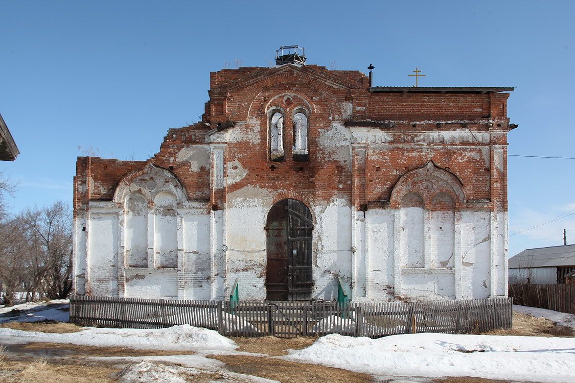 Церковь Покрова Пресвятой Богородицы, Камышевка (Шатровский район, Курганская область). фасады, Западный фасад