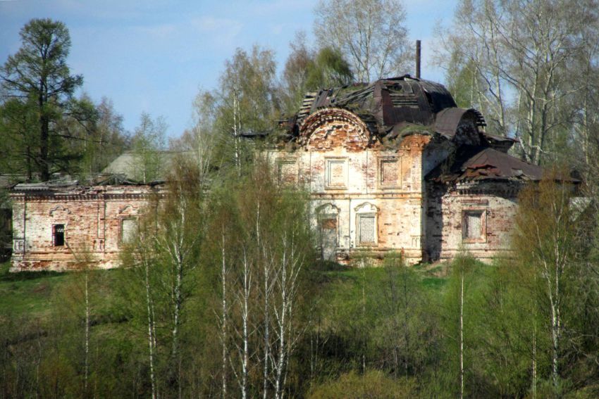 Церковь Спаса Нерукотворного Образа, Ирта (Ленский район, Архангельская область). фасады, южный фасад, вид с Вычегды