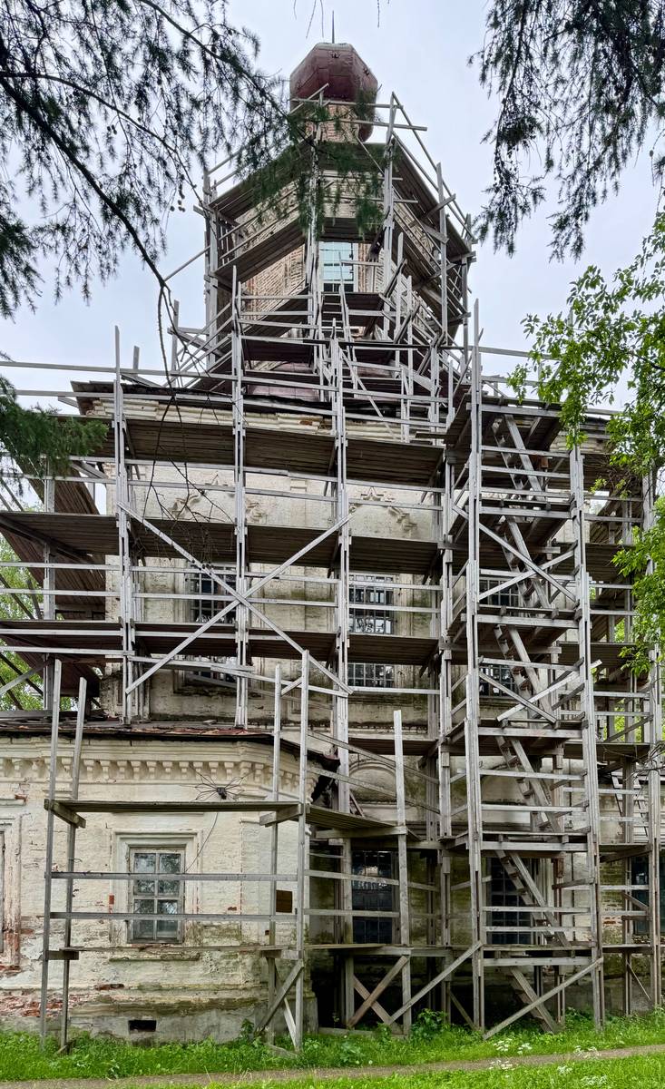 Южный фасад четверика, фасады. Собор Преображения Господня, Яренск (Ленский район, Архангельская область)