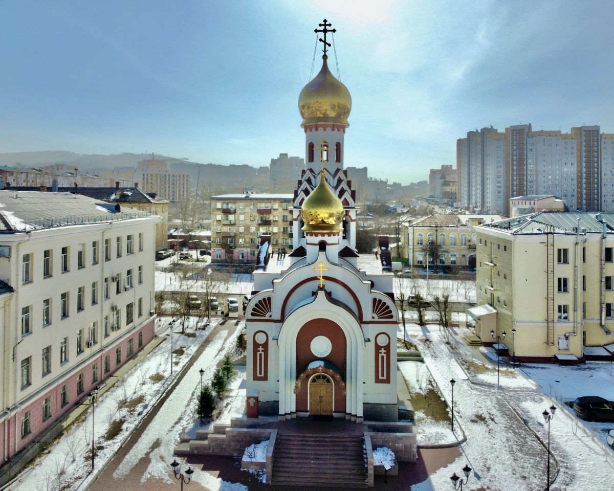 Церковь Луки (Войно-Ясенецкого) при Государственной медицинской академии, Чита (Чита, город, Забайкальский край). общий вид в ландшафте, Вид с СЗ