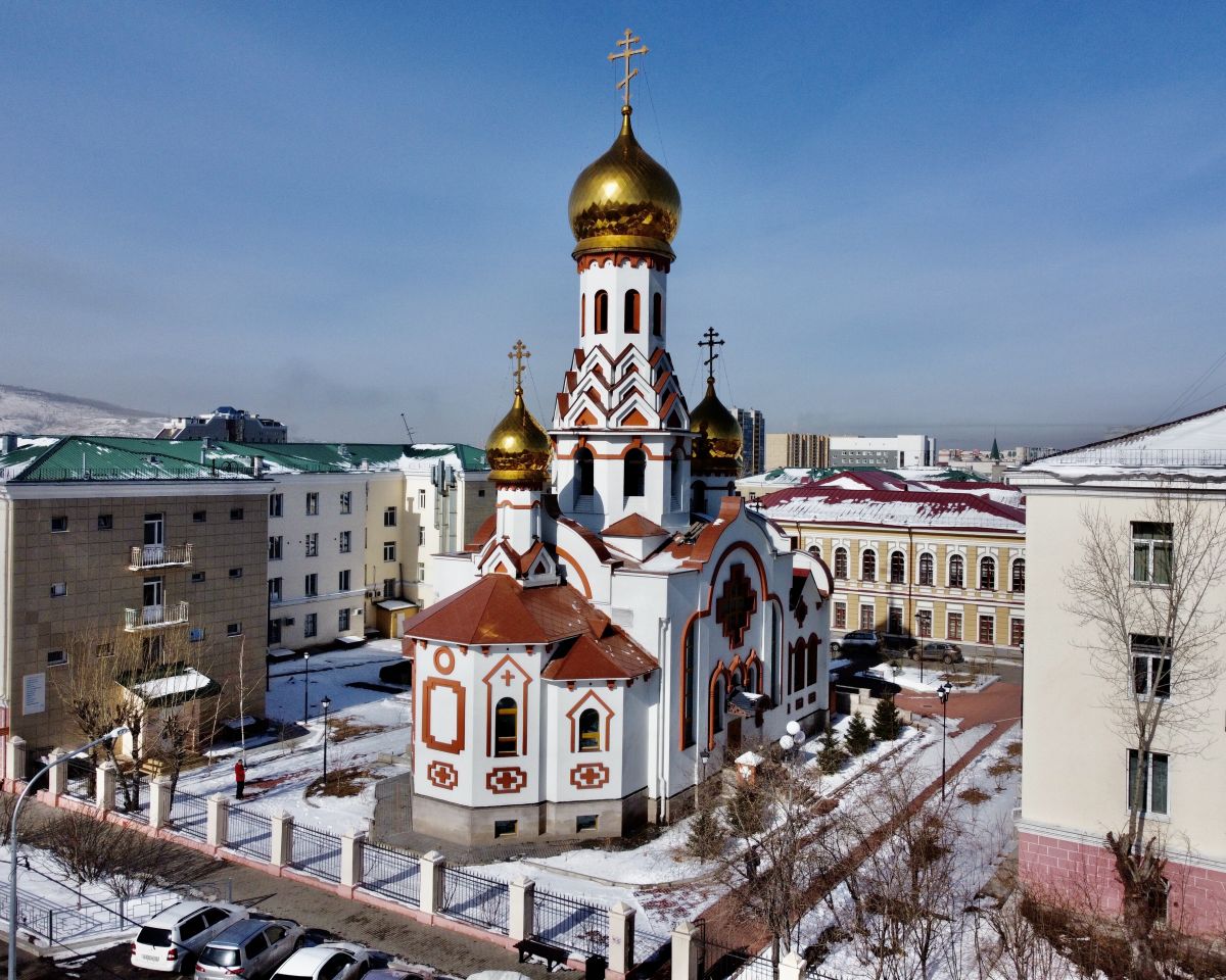 Церковь Луки (Войно-Ясенецкого) при Государственной медицинской академии, Чита (Чита, город, Забайкальский край). общий вид в ландшафте, Вид с востока