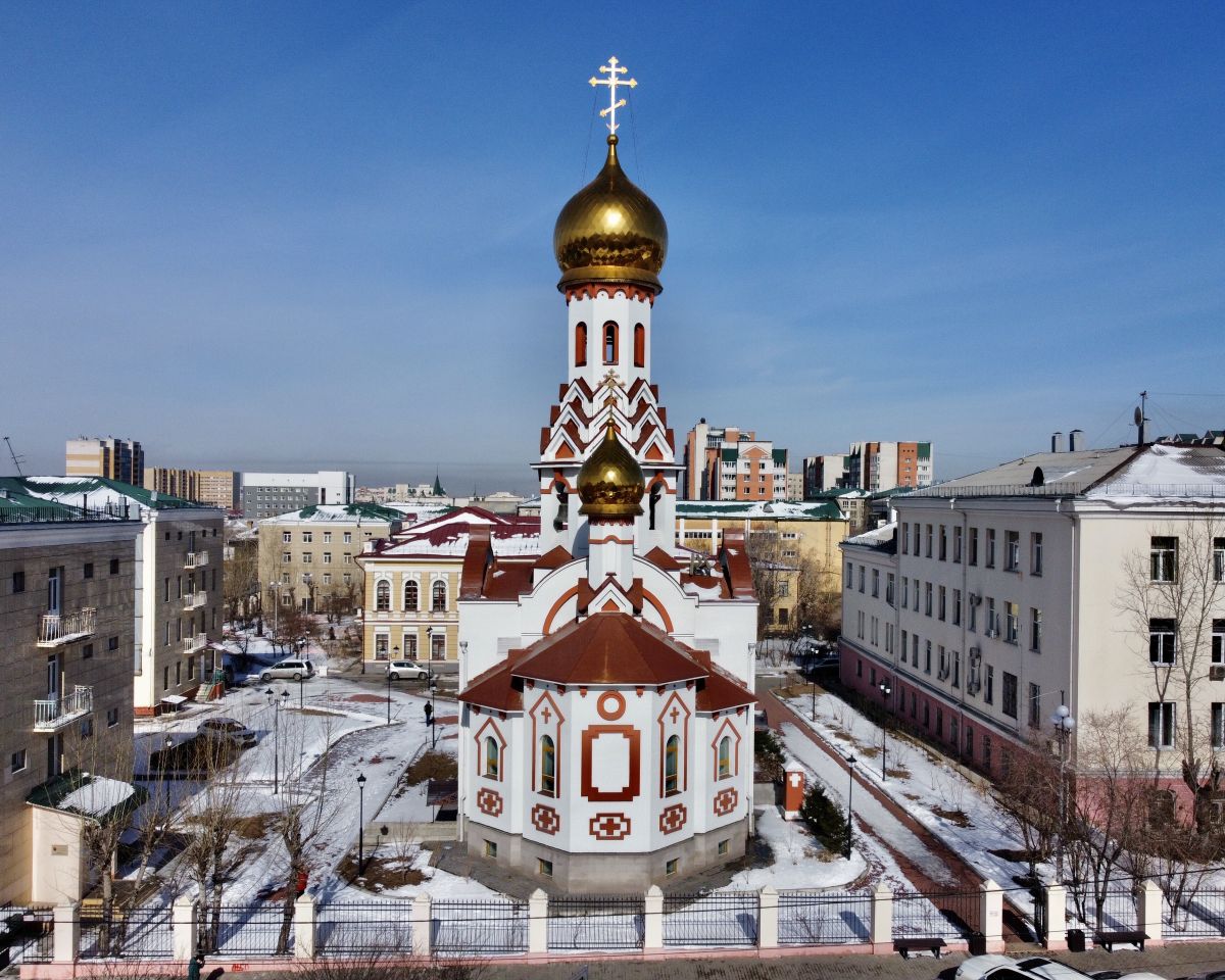 Церковь Луки (Войно-Ясенецкого) при Государственной медицинской академии, Чита (Чита, город, Забайкальский край). общий вид в ландшафте, Вид с ЮВ