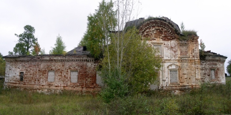 Церковь Спаса Нерукотворного Образа, Ирта (Ленский район, Архангельская область). фасады, вид с юга