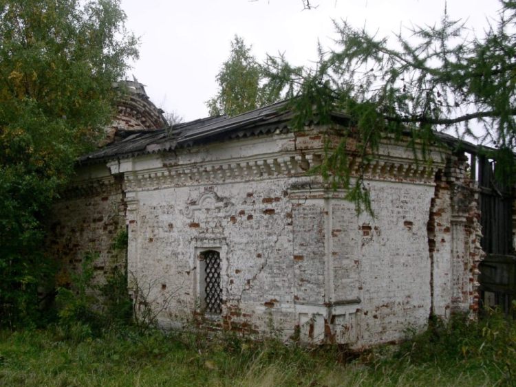 Церковь Спаса Нерукотворного Образа, Ирта (Ленский район, Архангельская область). фасады, северо-западный угол трапезной