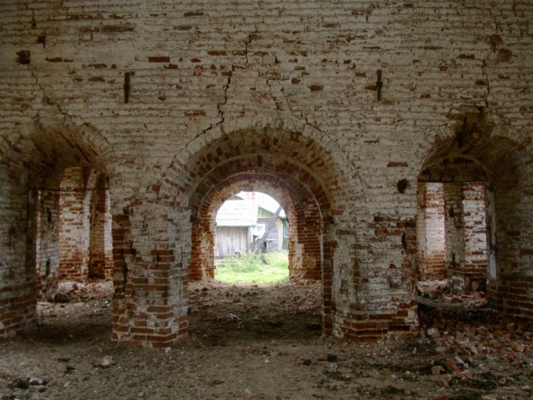 Церковь Успения Пресвятой Богородицы, Лена (Ленский район, Архангельская область). интерьер и убранство, вид на запад из основного объема