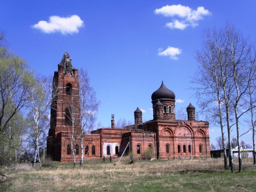 Церковь Троицы Живоначальной, Саввино (Егорьевский городской округ, Московская область). общий вид в ландшафте, вид с юго-запада