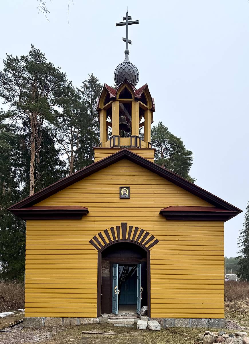 Вид с запада, фасады. Церковь Иоанна Богослова, Первомайский (Анисимово) (Чагодощенский район, Вологодская область)