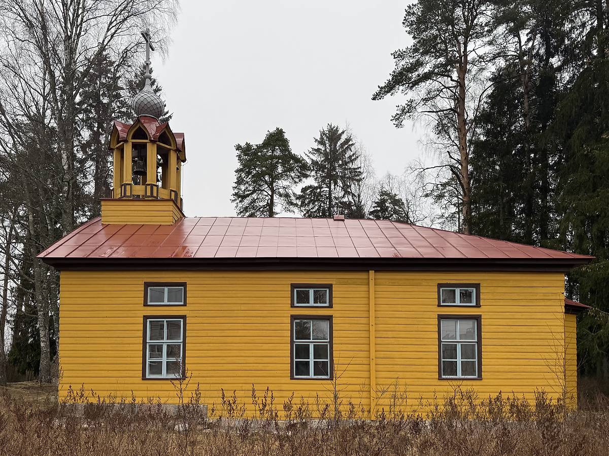 Вид с юга, фасады. Церковь Иоанна Богослова, Первомайский (Анисимово) (Чагодощенский район, Вологодская область)