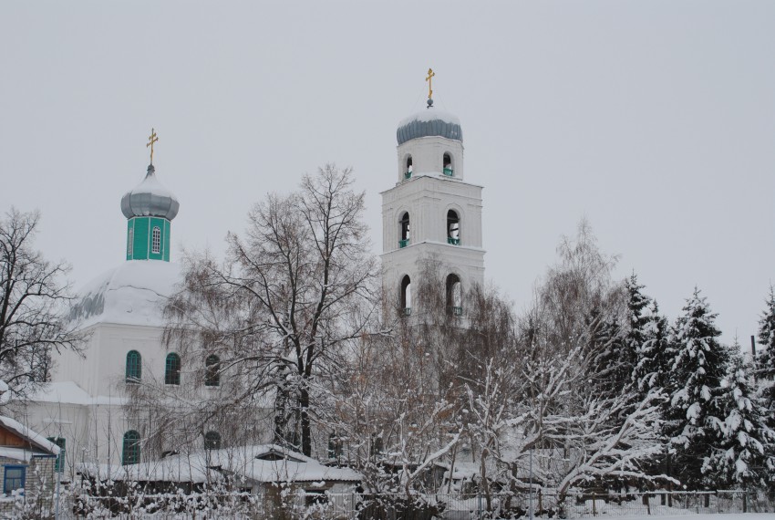 Церковь Воздвижения Креста Господня, Красные Четаи (Красночетайский район, Республика Чувашия). общий вид в ландшафте