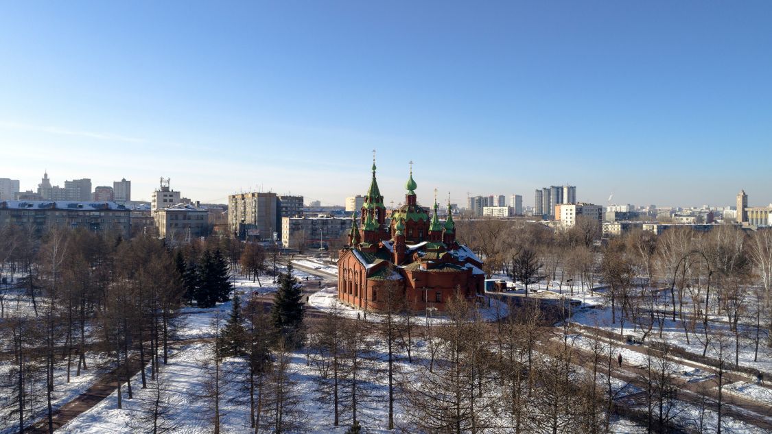 Церковь Александра Невского на Алом поле, Челябинск (Челябинск, город, Челябинская область). общий вид в ландшафте