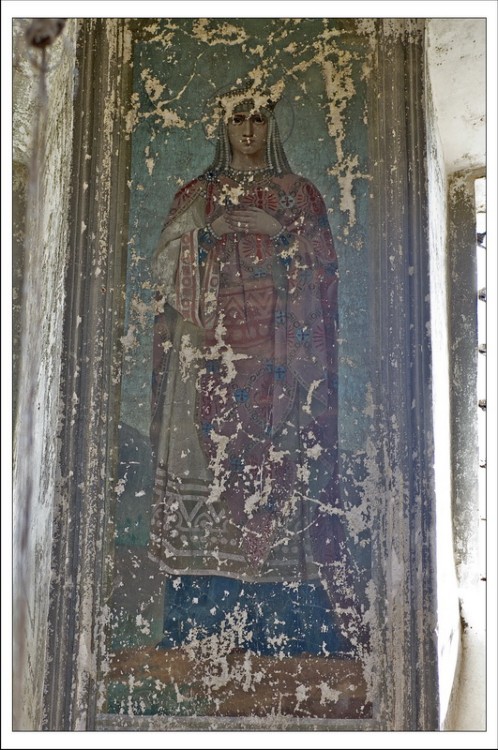 Церковь Сретения Господня, Резанино (Ярославский район, Ярославская область). интерьер и убранство, фрагменты росписи стен