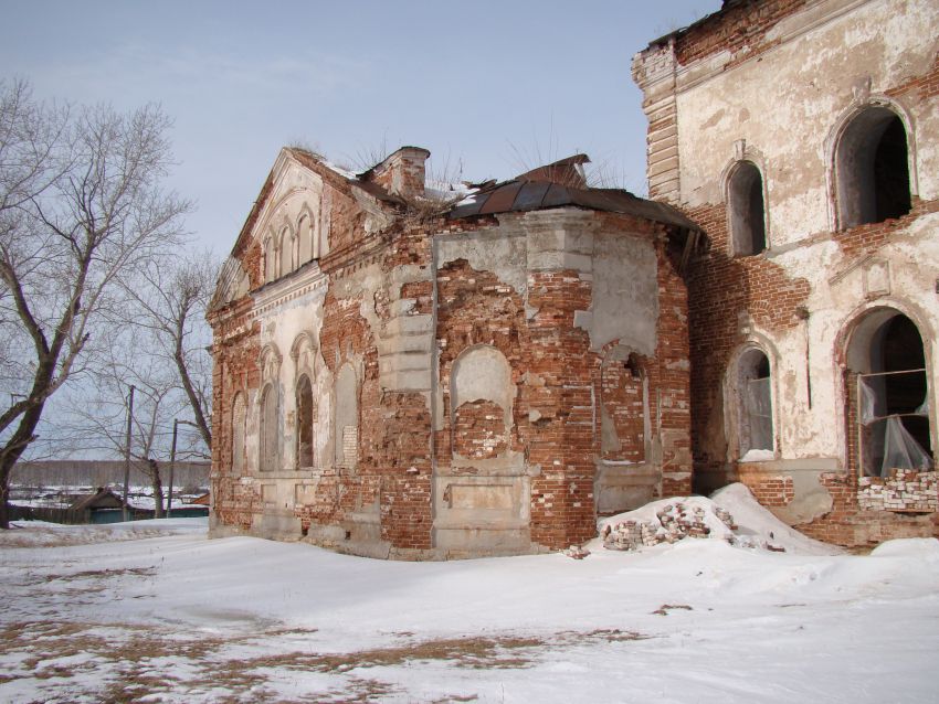 Церковь Вознесения Господня, Багаряк (Каслинский район, Челябинская область). архитектурные детали, Правый придел храма.