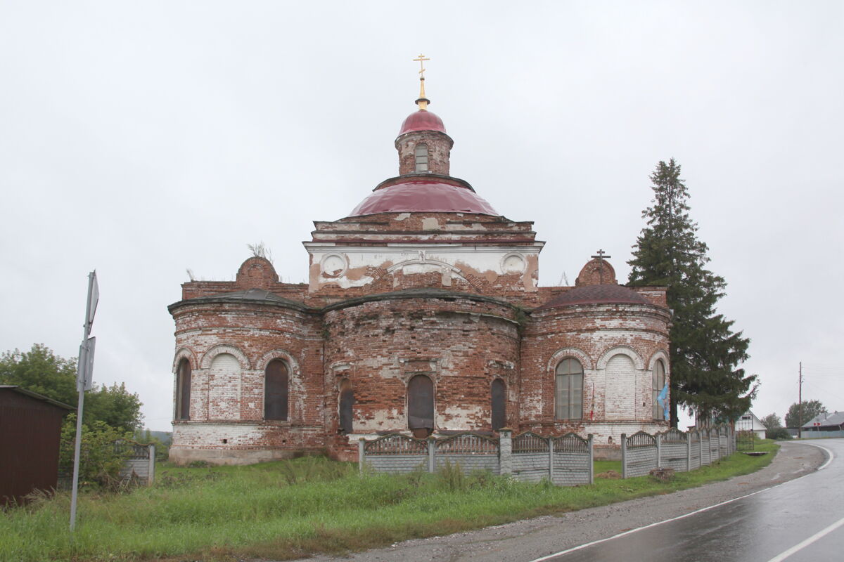Церковь Георгия Победоносца, Камышево (Белоярский район (Белоярский ГО и ГО Верхнее Дуброво), Свердловская область). фасады, Восточный фасад
