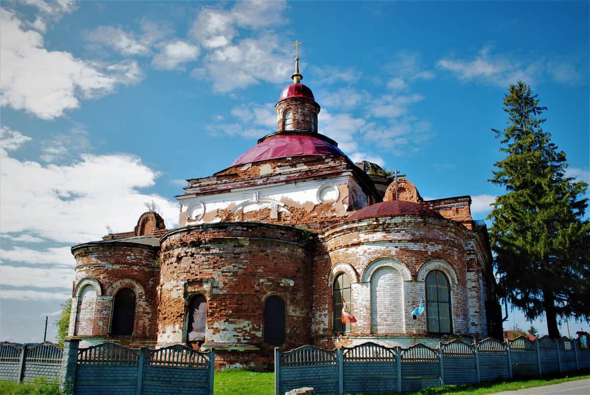 Церковь Георгия Победоносца, Камышево (Белоярский район (Белоярский ГО и ГО Верхнее Дуброво), Свердловская область). фасады