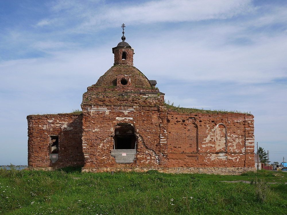 Церковь Тихвинской иконы Божией Матери, Рыбниковское (Каменский район (Каменский ГО), Свердловская область). фасады, Западный фасад