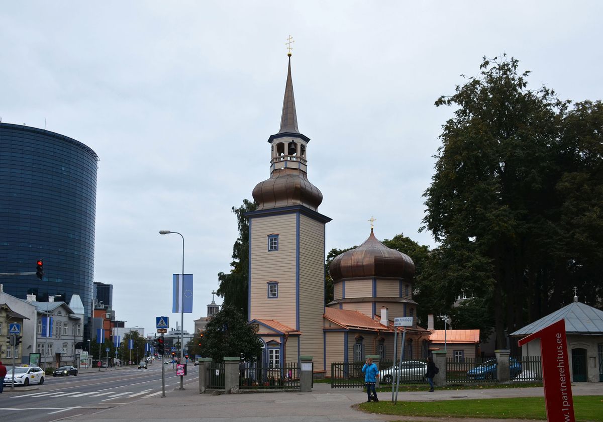 Церковь Рождества Пресвятой Богородицы, Таллин (Таллин, город, Эстония). общий вид в ландшафте