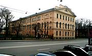 Домовая церковь Ольги равноапостольной при бывшем Николаевском военном госпитале, Вид церковного флигеля с остатками звонницы<br>, Санкт-Петербург, Санкт-Петербург, г. Санкт-Петербург