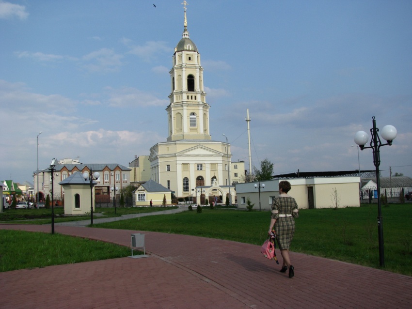 Церковь Перенесения мощей Александра Невского в Санкт-Петербург, Россошь (Россошанский район, Воронежская область). общий вид в ландшафте