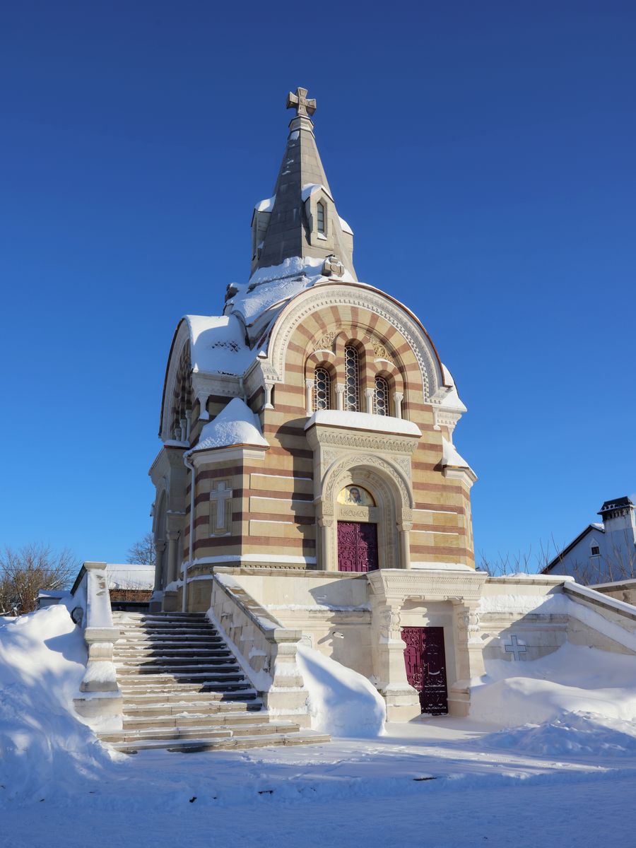 общий вид в ландшафте. Высоцкий монастырь. Церковь Всех Святых, Серпухов (Серпуховский городской округ и гг. Протвино, Пущино, Московская область)