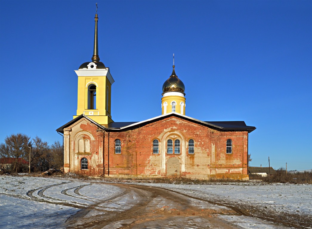 Церковь Николая Чудотворца, Кондрашёвка (Семилукский район, Воронежская область). фасады, на реконструкции