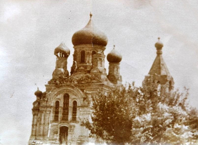 Куренное. Церковь Сергия Радонежского. архивная фотография, Фото 1960-х годов из приходского архива