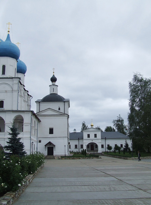 Высоцкий монастырь. Церковь Сергия Радонежского, Серпухов (Серпуховский городской округ и гг. Протвино, Пущино, Московская область). общий вид в ландшафте