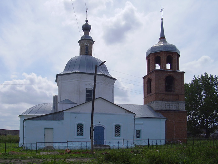 Церковь Михаила Архангела, Новосолдатка (Репьёвский район, Воронежская область). общий вид в ландшафте