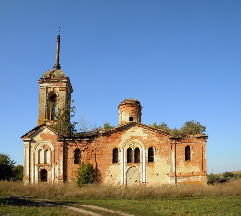 Кондрашёвка. Церковь Николая Чудотворца. общий вид в ландшафте