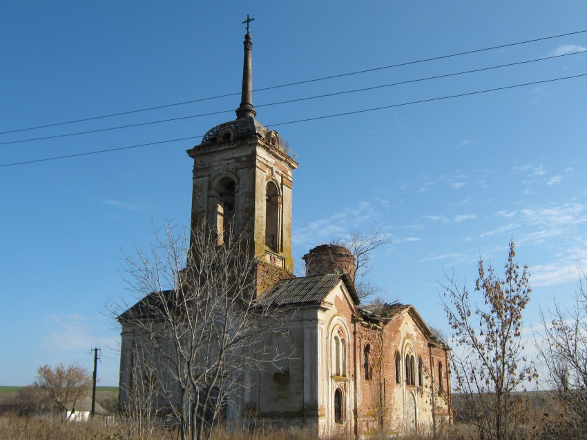 Кондрашёвка. Церковь Николая Чудотворца. общий вид в ландшафте