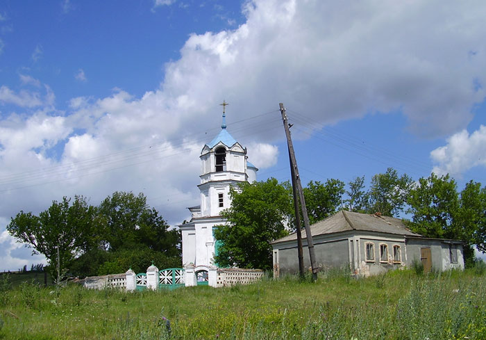 Церковь Спаса Нерукотворного  Образа, Ближняя Полубянка (Острогожский район, Воронежская область). общий вид в ландшафте
