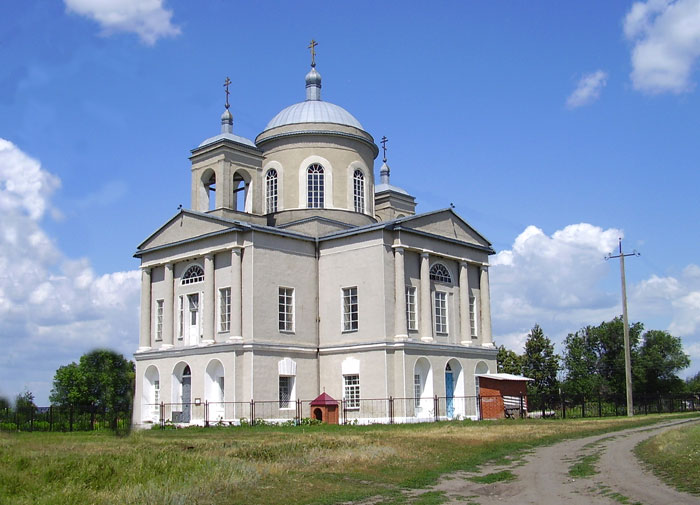 Церковь Преображения Господня, Гнилое (Острогожский район, Воронежская область). общий вид в ландшафте