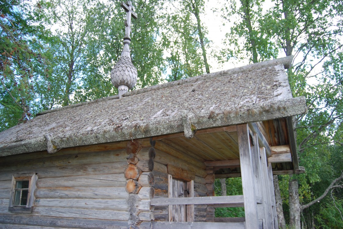 Часовня Димитрия Солунского, Городское (Плесецкий район, Архангельская область). фасады, Крыша и главка часовни. Вид с северо-запада