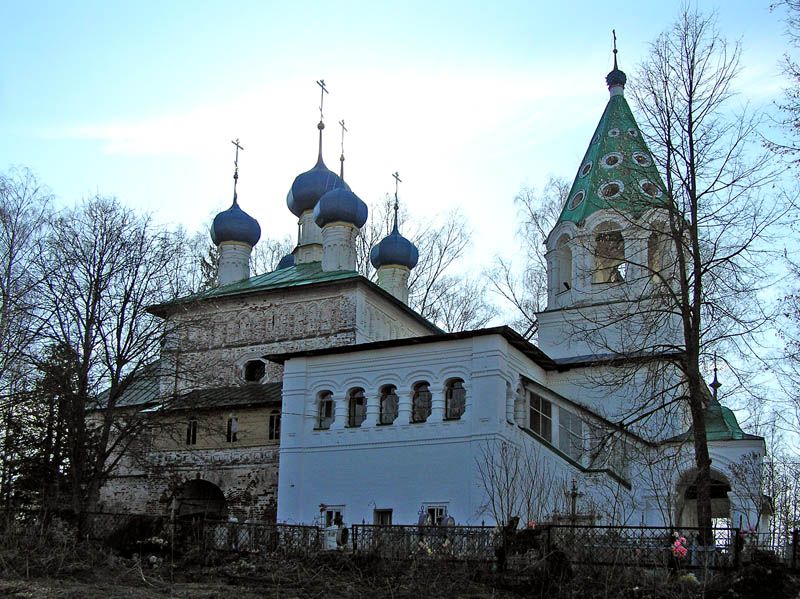 Церковь Троицы Живоначальной, Дивная Гора (Угличский район, Ярославская область). общий вид в ландшафте, вид с северо-запада