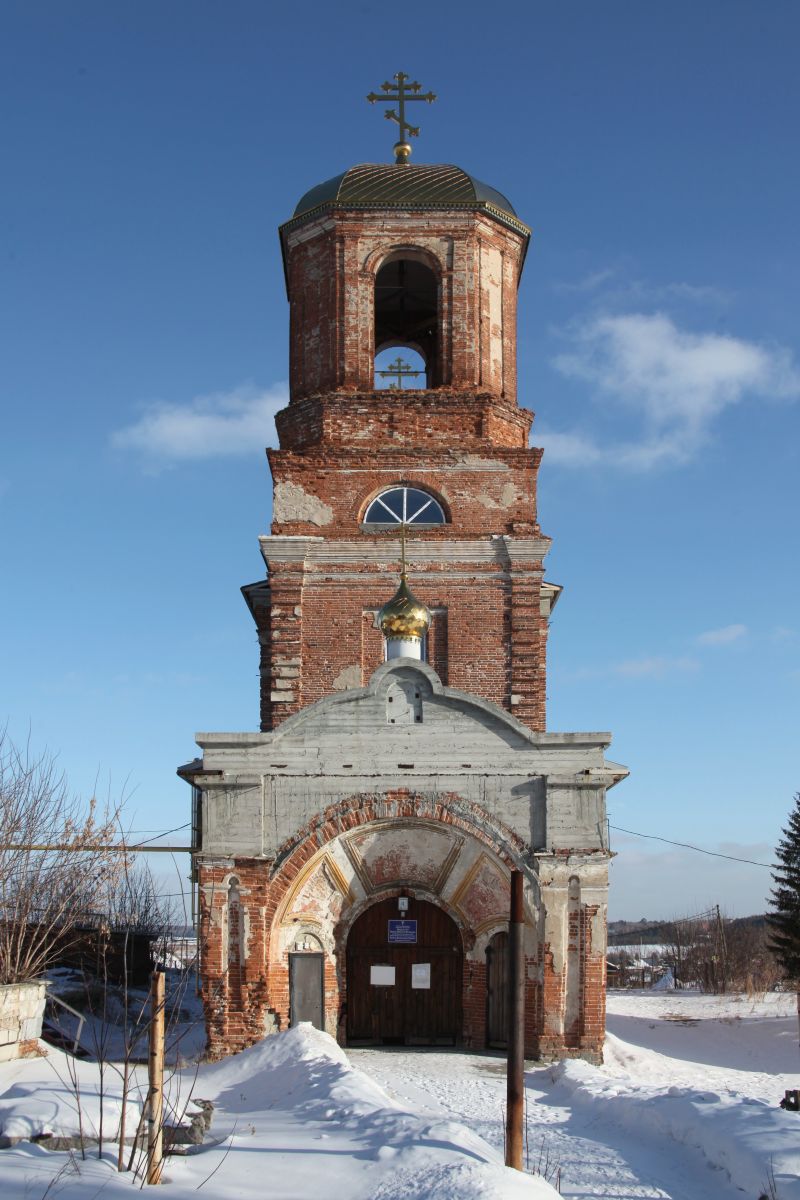 Церковь Покрова Пресвятой Богородицы, Покровское (Артёмовский район (Артёмовский ГО), Свердловская область). фасады, Западный фасад