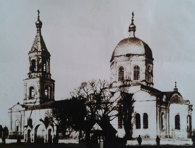 Церковь Казанской иконы Божией Матери, Октябрьское (Поворинский район, Воронежская область). архивная фотография, Частная коллекция. Фото 1910-х годов
