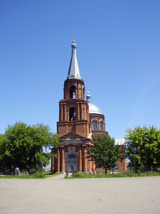 Церковь Вознесения Господня, Пески (Поворинский район, Воронежская область). общий вид в ландшафте