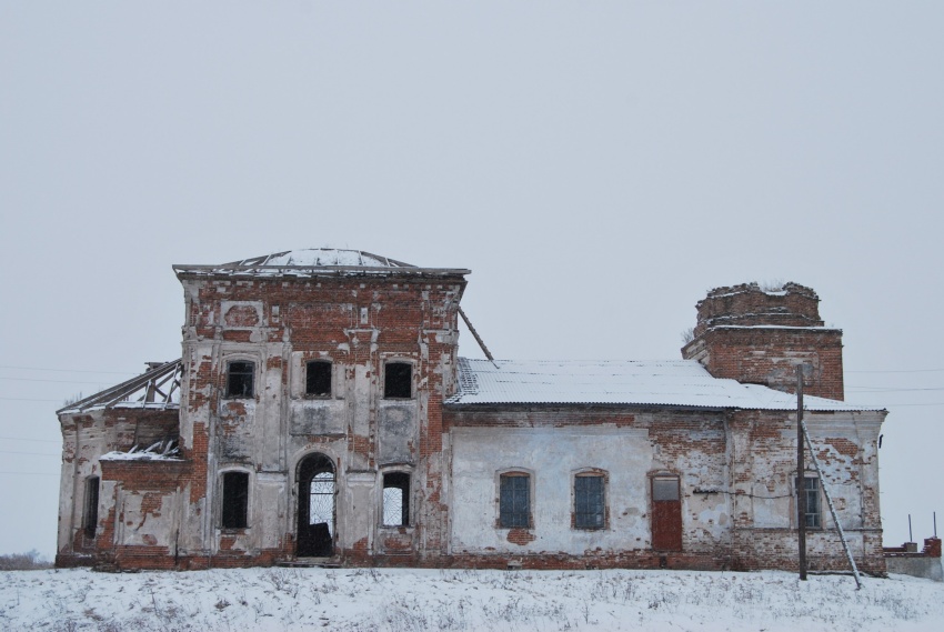 Церковь Тихвинской иконы Божией Матери, Волковское (Богдановичский район (ГО Богданович), Свердловская область). общий вид в ландшафте