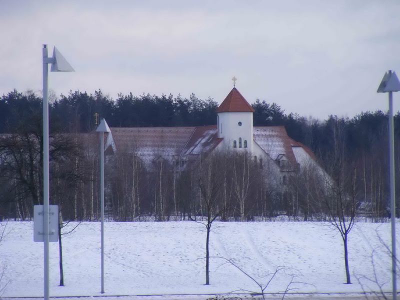 Церковь Иова Многострадального при Доме милосердия, Минск (Минск, город, Беларусь, Минская область). общий вид в ландшафте