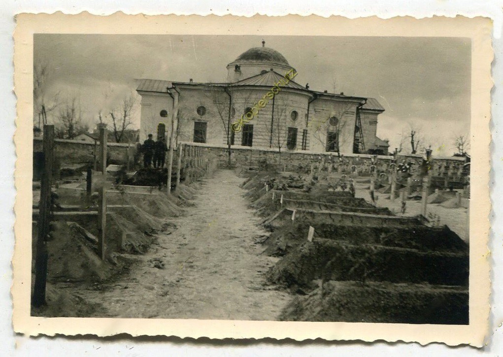 Собор Екатерины, Херсон (Херсонский район, Украина, Херсонская область). архивная фотография, Вид на абсиду. Фото 1941 г. с аукциона e-bay.de