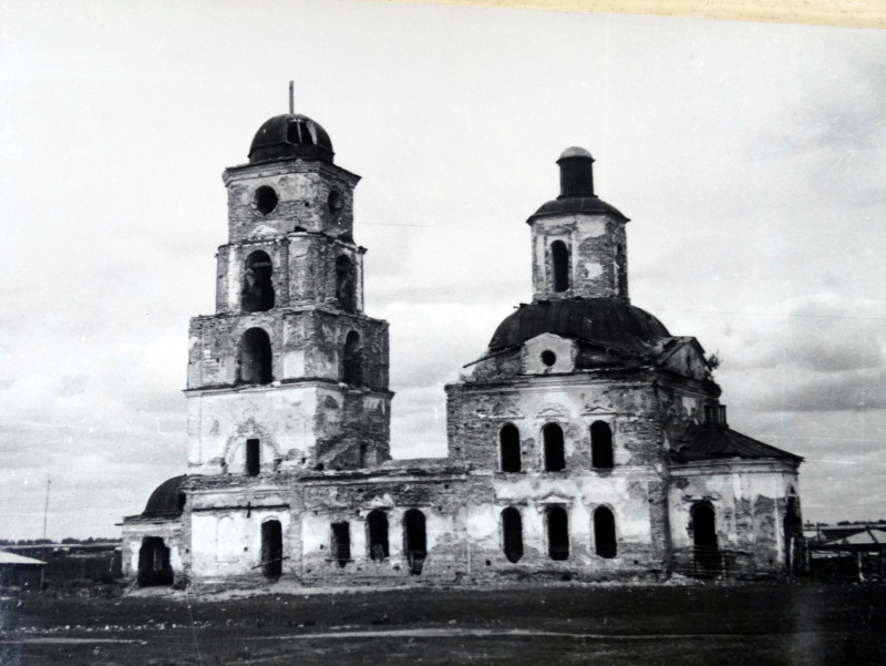 Церковь Петра и Павла, Нижнепетропавловское (Красноармейский район, Челябинская область). архивная фотография, Фото советского периода из частного архива