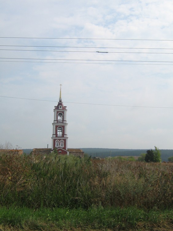Церковь Георгия Победоносца, Мироново (Артёмовский район (Артёмовский ГО), Свердловская область). общий вид в ландшафте, идет восстановление