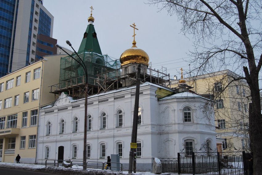 Церковь Николая Чудотворца при Уральском горном институте, Екатеринбург (Екатеринбург (МО город Екатеринбург), Свердловская область). документальные фотографии