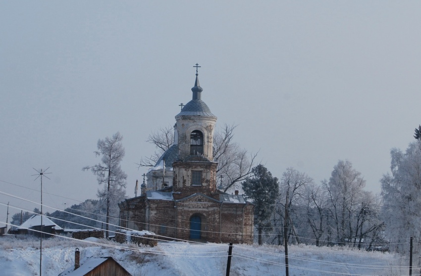 Краснополье. Церковь Рождества Пресвятой Богородицы. общий вид в ландшафте
